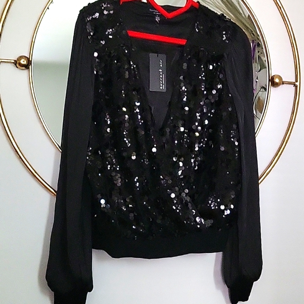 Current Air black blouse